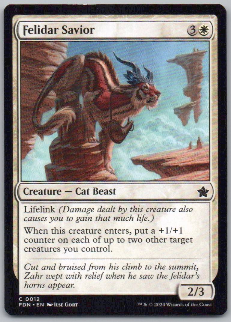 Felidar Savior 12 Normal Creature Card - Foundations