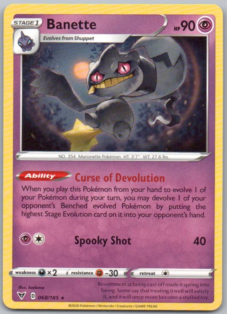 Banette 068 Normal Psychic Card - Vivid Voltage