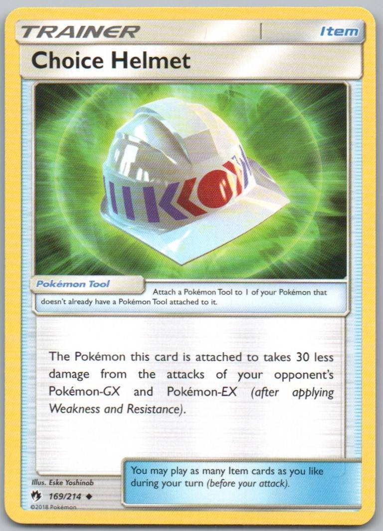 Choice Helmet 169 Normal Trainer Card - Lost Thunder