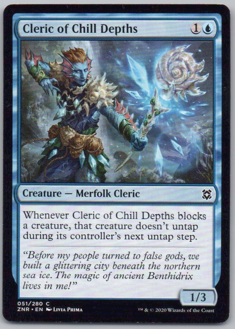 Cleric of Chill Depths 51 Normal Creature Card - Zendikar Rising