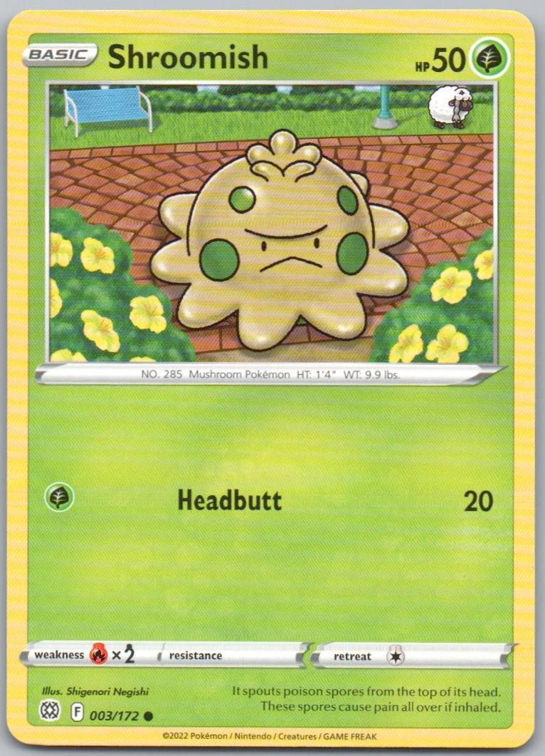 Shroomish 003 Normal Grass Card - Brilliant Stars