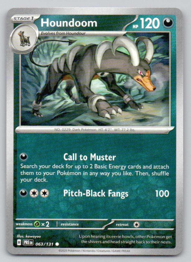 Houndoom 063 NOR Card - Prismatic Evolutions