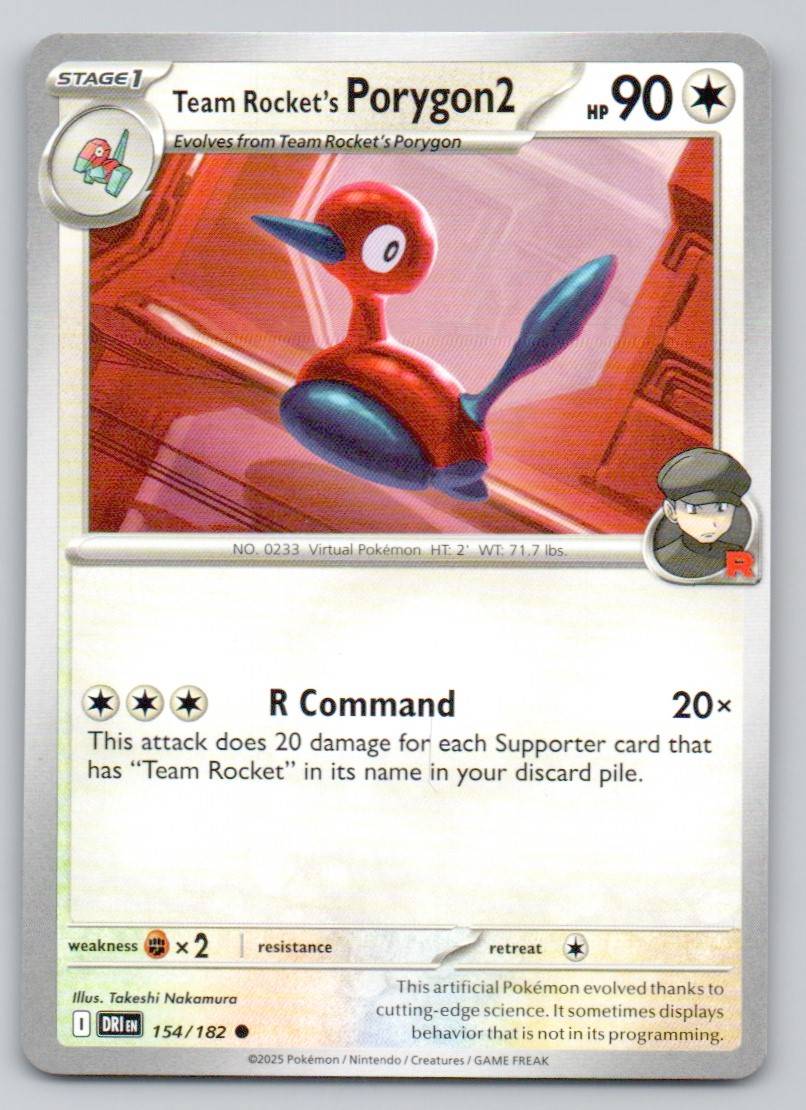 Team Rocket's Porygon2 154 NOR Card - Destined Rivals