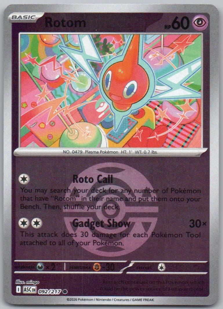 Rotom (Dusk Ball) 092 HOL Card - Ascended Heroes