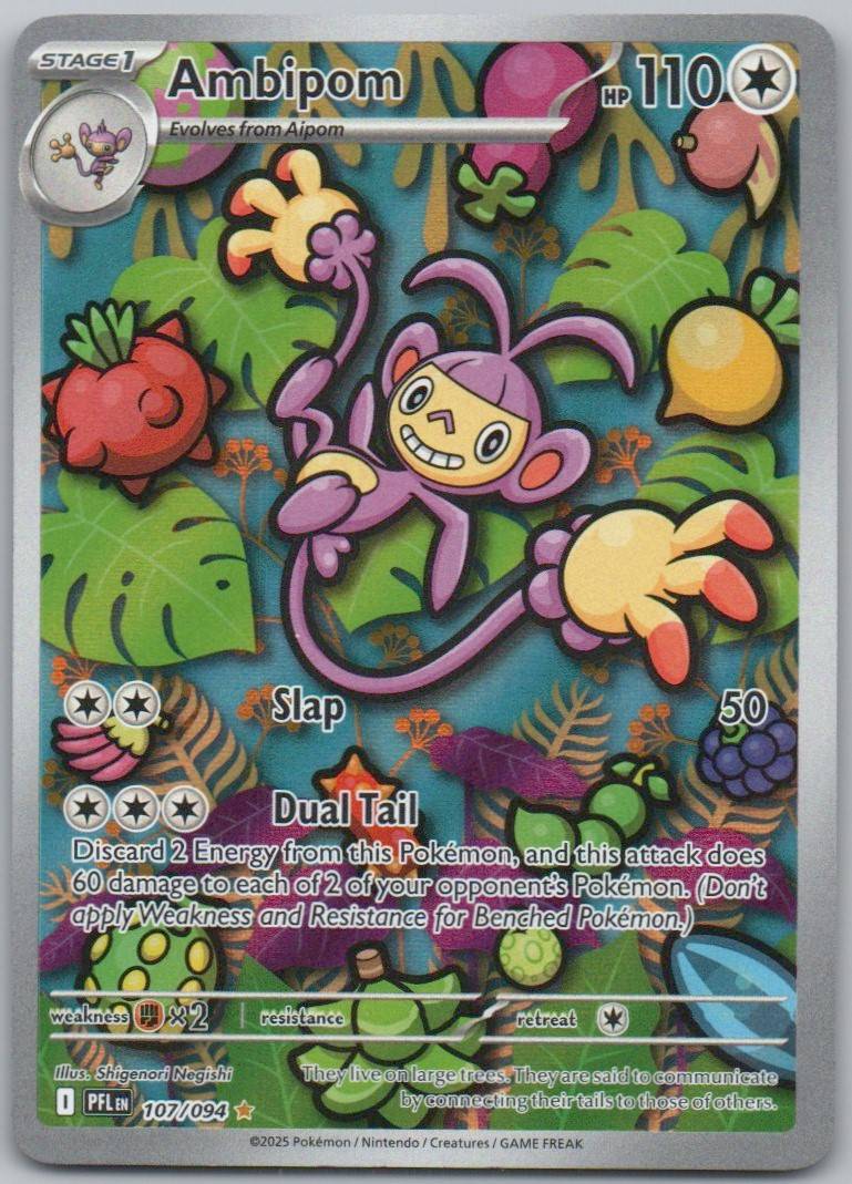Ambipom 107 Holo Colorless Card - Phantasmal Flames