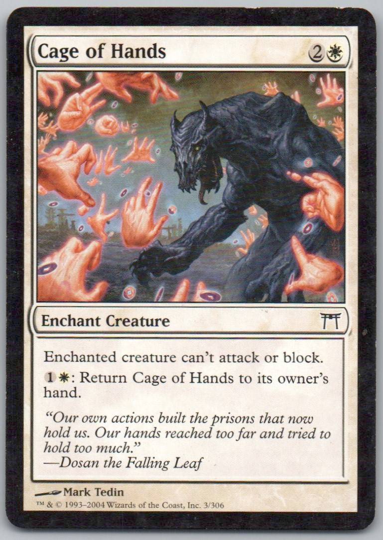 Cage of Hands 3 Normal Enchantment Card - Champions of Kamigawa