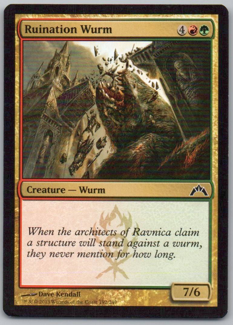 Ruination Wurm 192 Normal Creature Card - Gatecrash