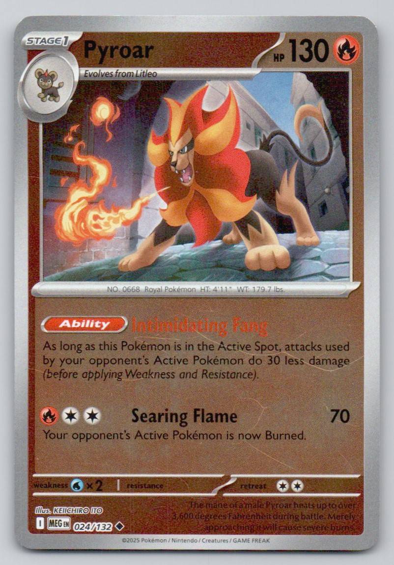 Pyroar 024 REV Card - Mega Evolution