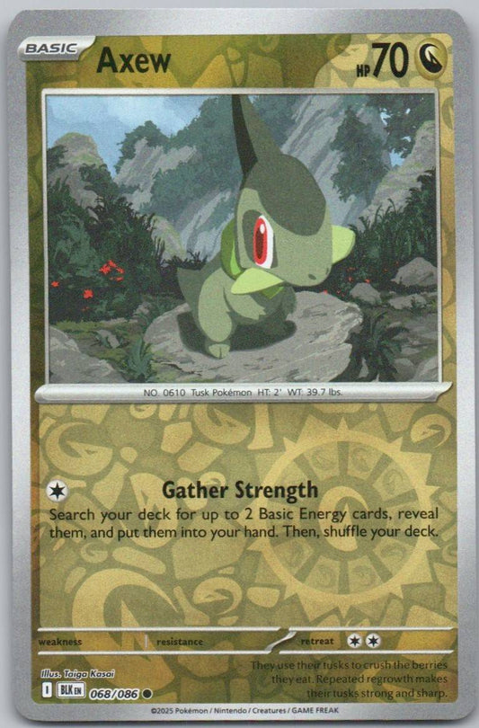 Axew 068 REV Card - Black Bolt