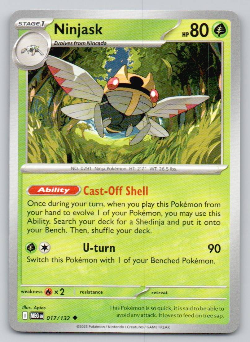 Ninjask 017 NOR Card - Mega Evolution