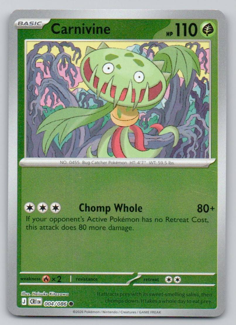 Carnivine 004 REV Card - ME04: Chaos Rising
