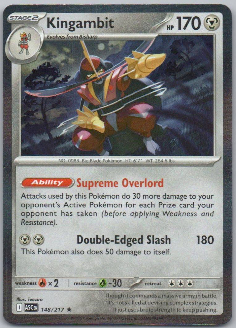 Kingambit 148 NOR Card - Ascended Heroes