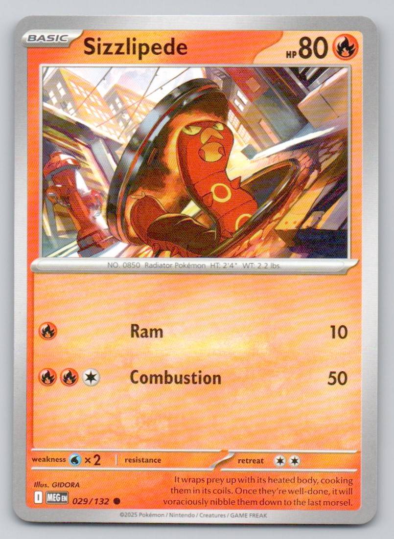 Sizzlipede 029 NOR Card - Mega Evolution