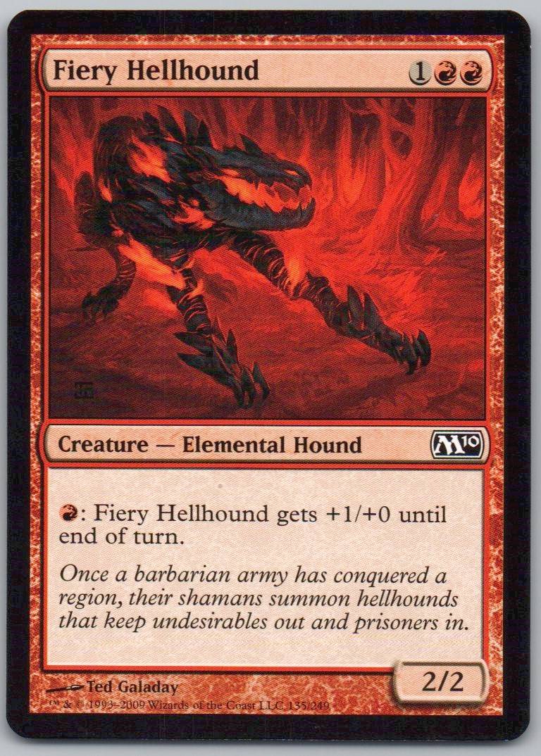 Fiery Hellhound 49 Normal Creature Card - Duel Decks: Venser vs. Koth