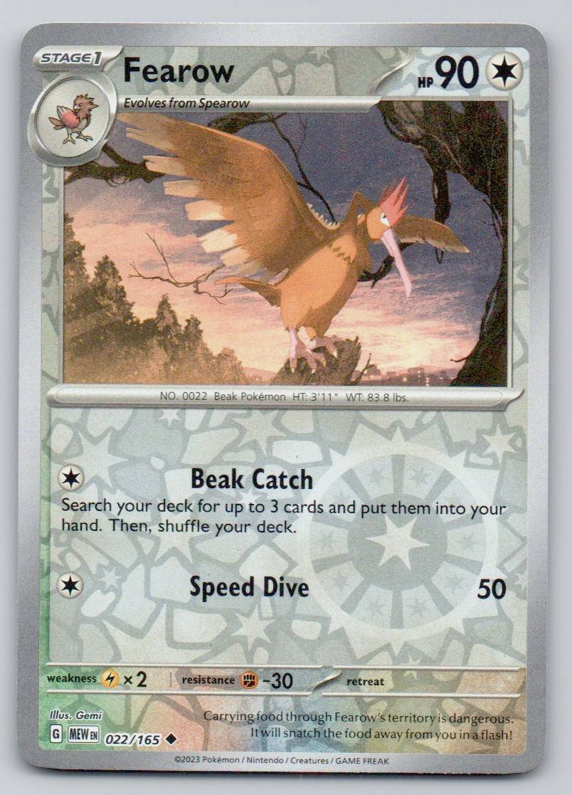 Fearow 022 REV Card - 151