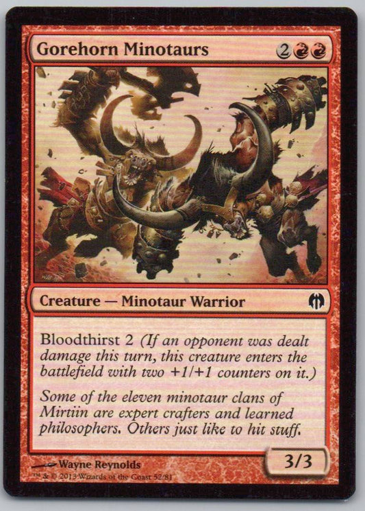 Gorehorn Minotaurs 52 Normal Creature Card - Duel Decks: Heroes vs. Monsters