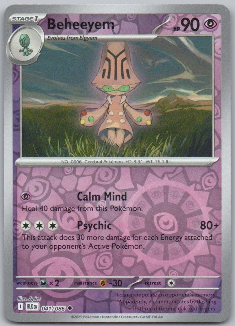 Beheeyem 041 REV Card - Black Bolt