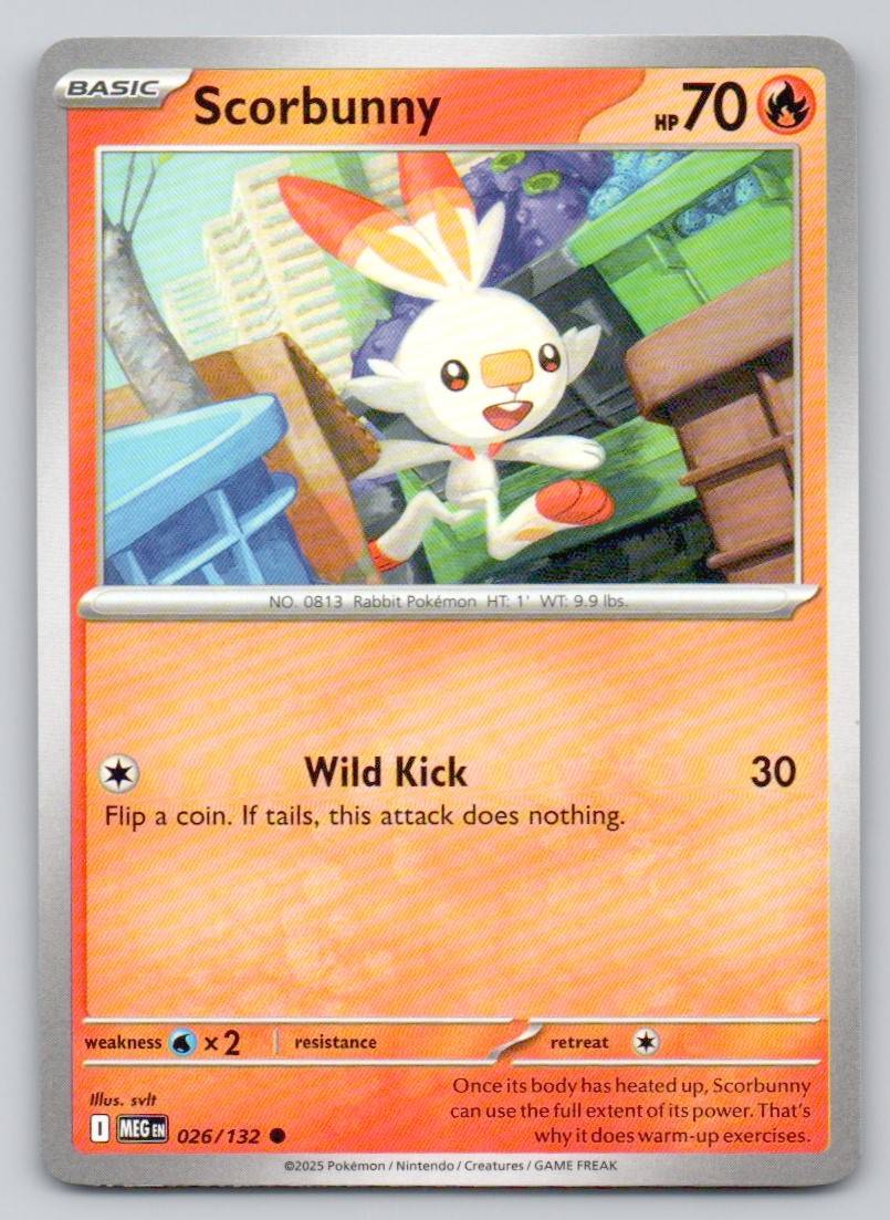 Scorbunny 026 NOR Card - Mega Evolution