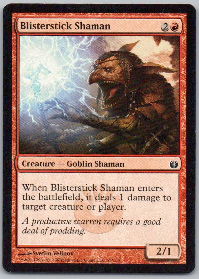 Blisterstick Shaman 58 Normal Creature Card - Mirrodin Besieged