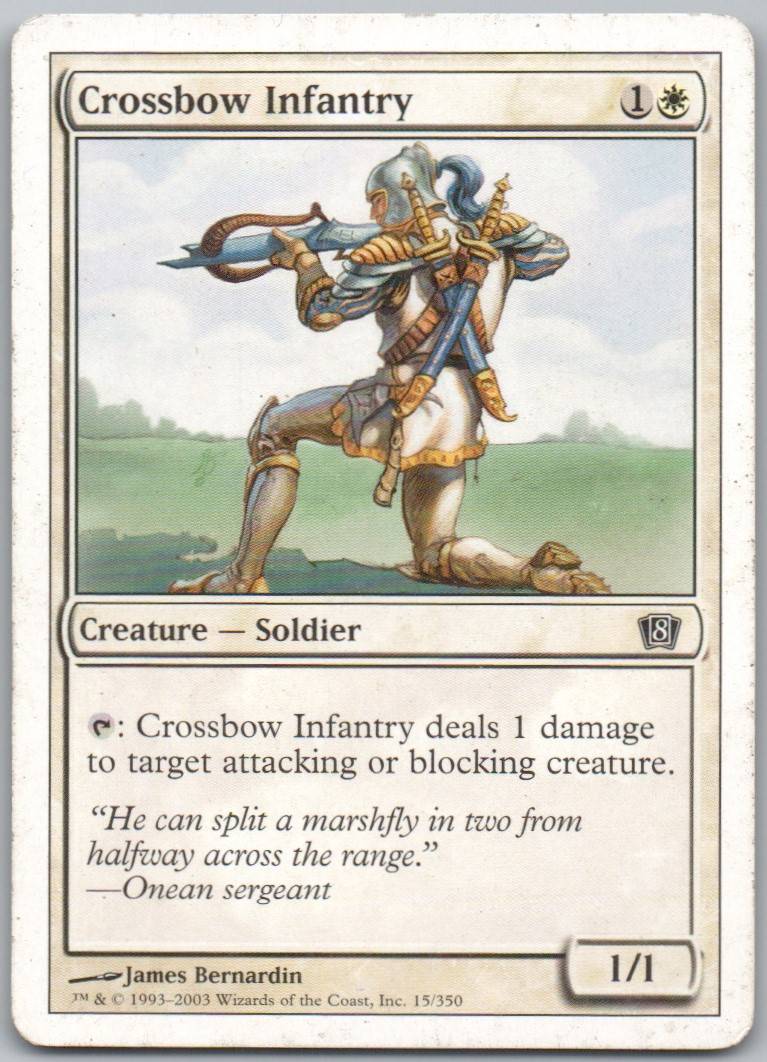 Crossbow Infantry 15 Normal Creature Card - 8th Edition