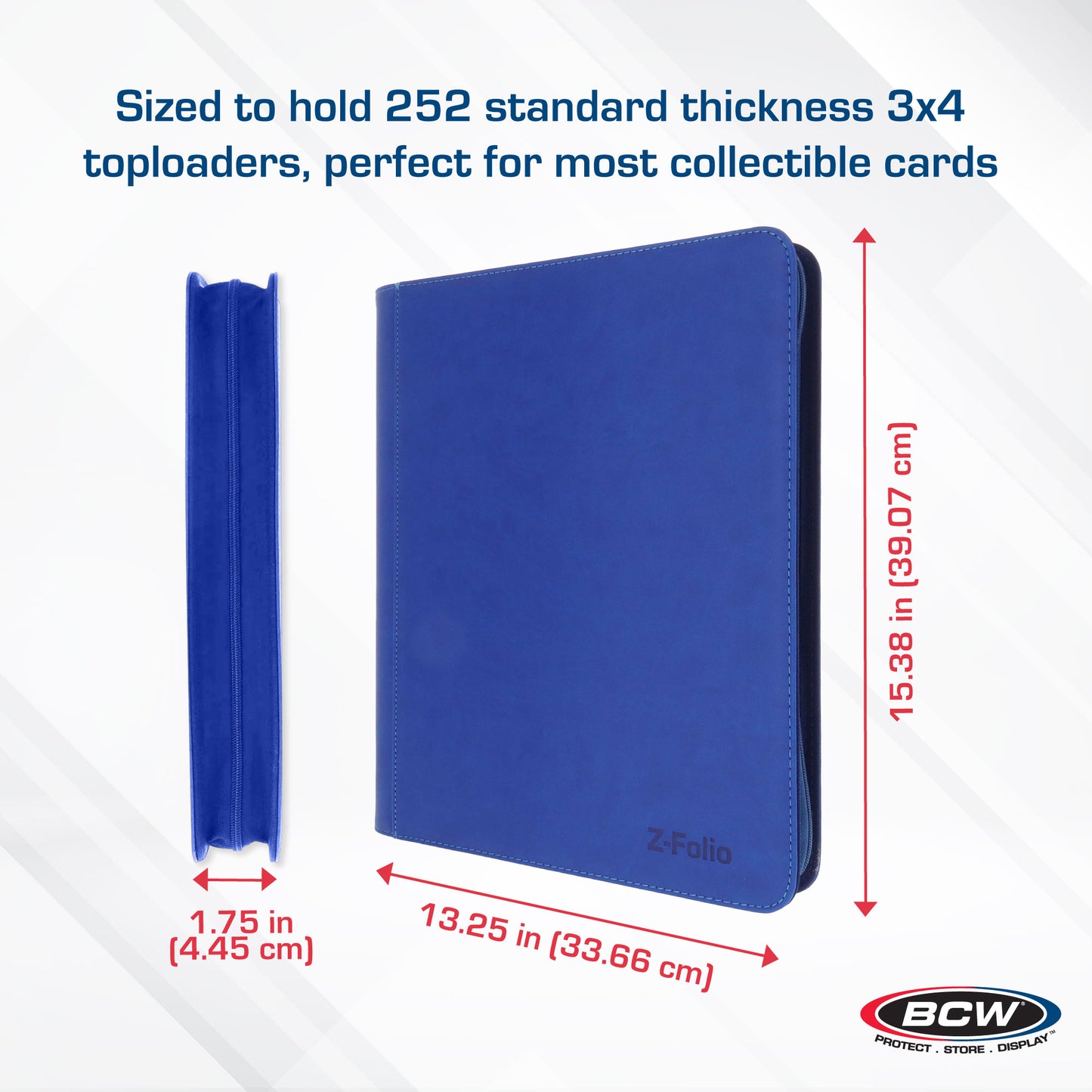 BCW Z-Folio 9-Pocket LX Album - Toploaders - Blue