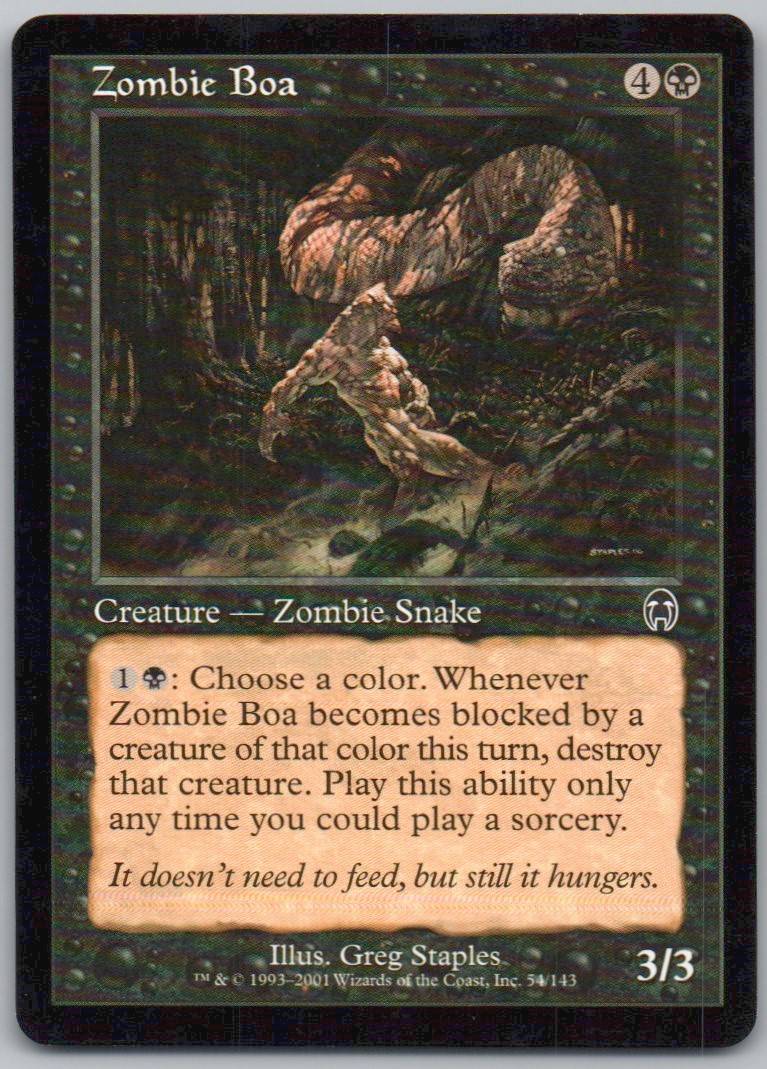 Zombie Boa 54 Normal Creature Card - Apocalypse