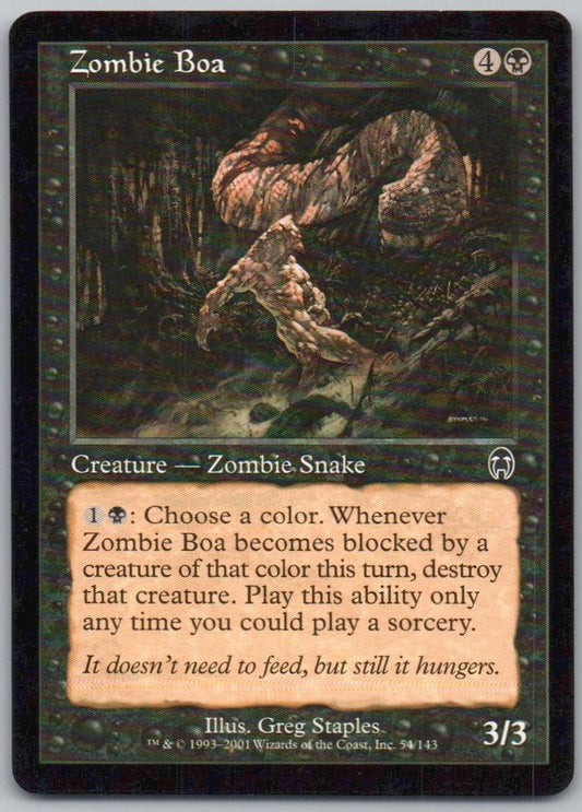 Zombie Boa 54 Normal Creature Card - Apocalypse