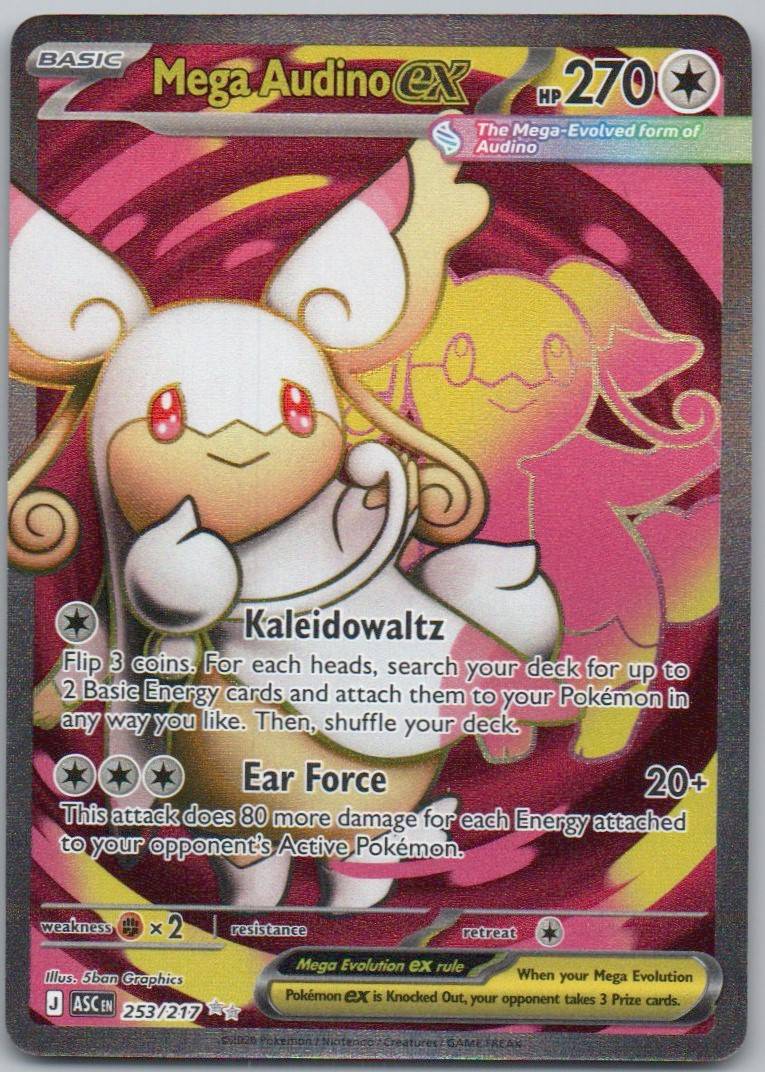 Mega Audino ex 253 Holo Colorless Card - Ascended Heroes