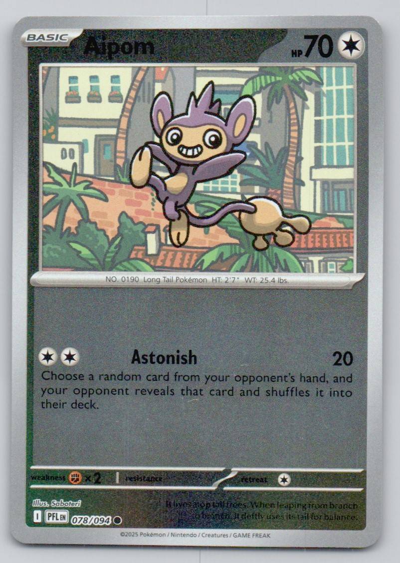Aipom 078 REV Card - Phantasmal Flames