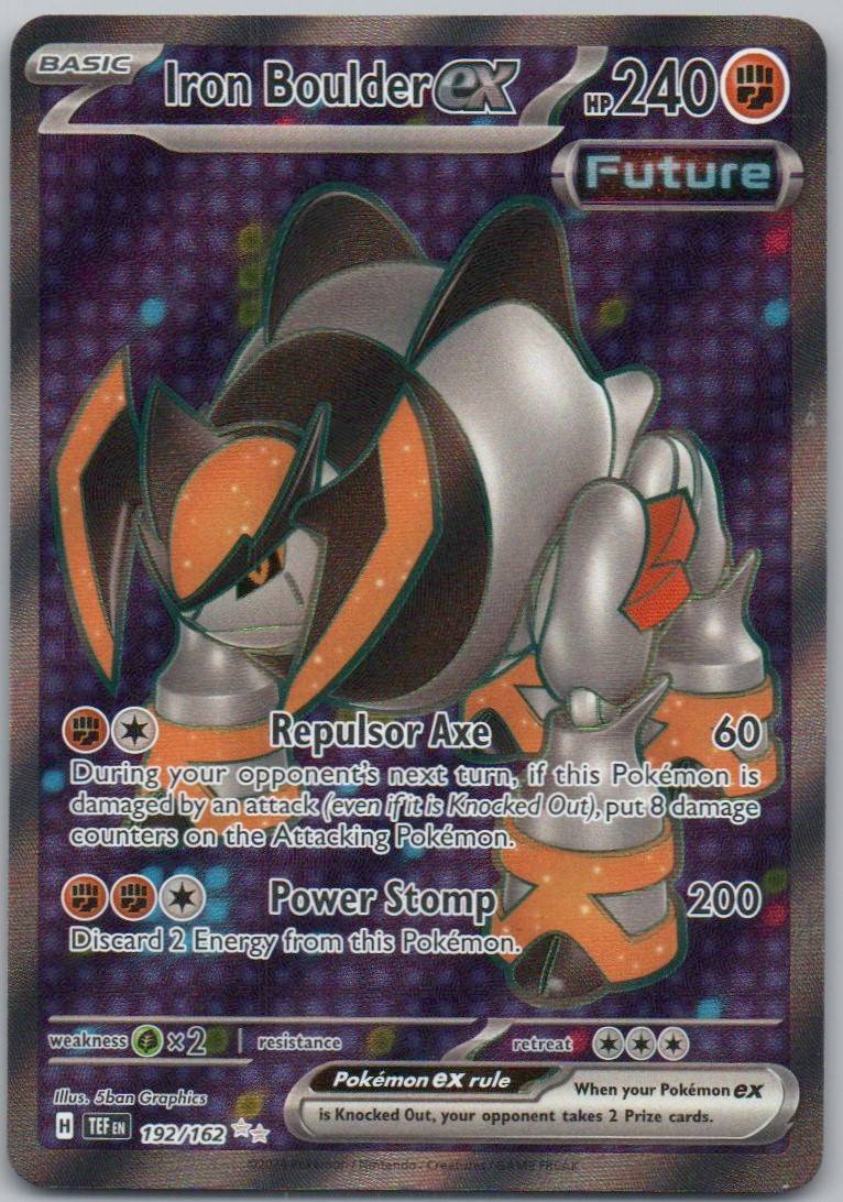 Iron Boulder ex 192 Holo Fighting Card - Temporal Forces