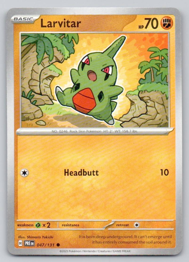 Larvitar 047 NOR Card - Prismatic Evolutions