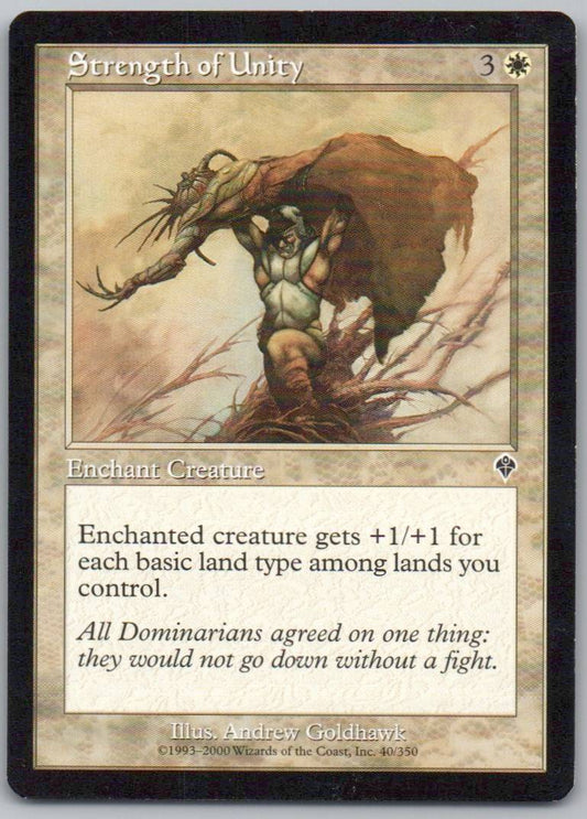 Strength of Unity 40 Normal Enchantment Card - Invasion