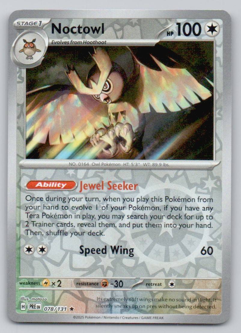 Noctowl 078 HOL Card - Prismatic Evolutions