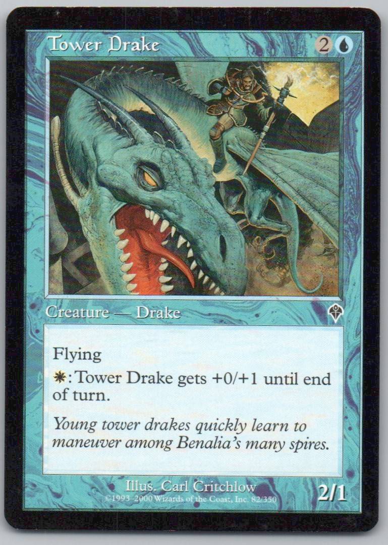 Tower Drake 82 Normal Creature Card - Invasion
