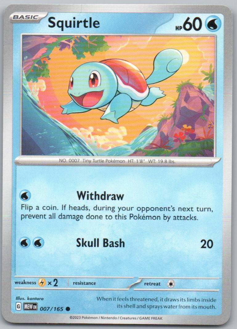 Squirtle 007 Normal Water Card - 151