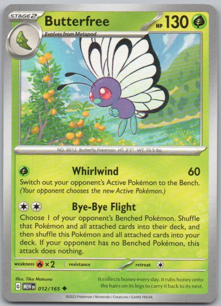 Butterfree 011 Normal Grass Card - 151