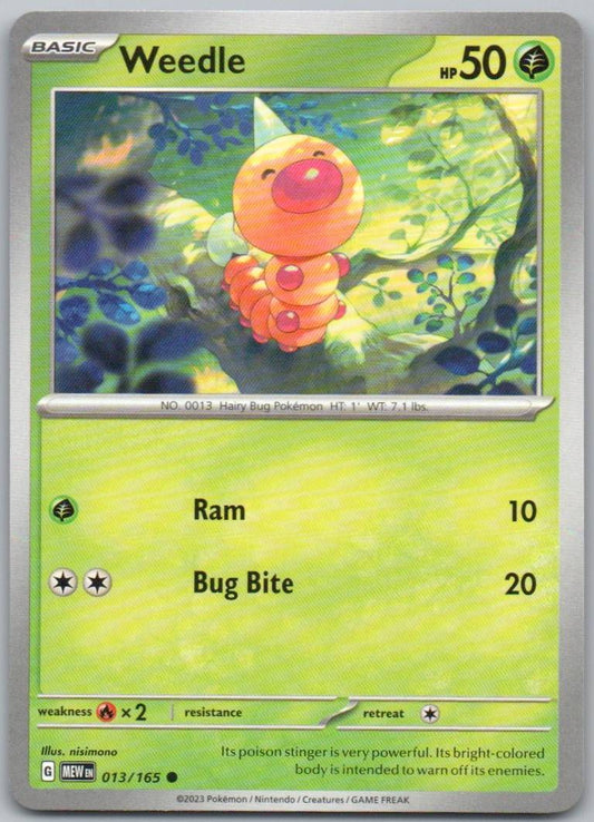 Weedle 013 Normal Grass Card - 151
