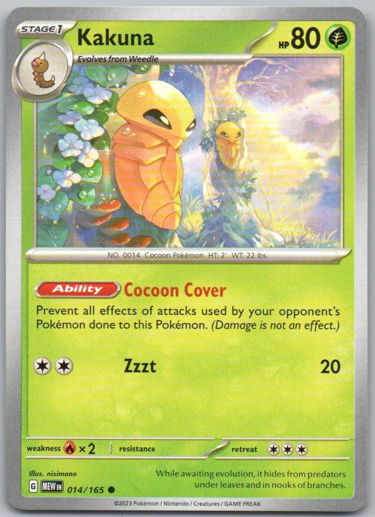Kakuna 014 Normal Grass Card - 151