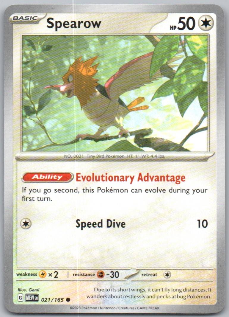 Spearow 021 Normal Colorless Card - 151