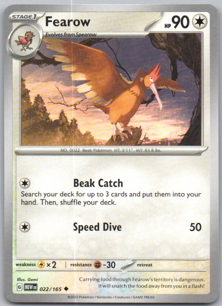 Fearow 022 Normal Colorless Card - 151
