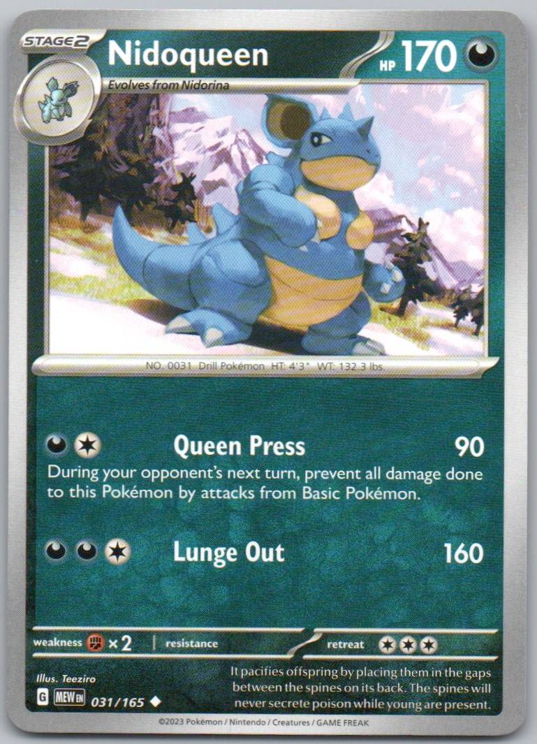 Nidoqueen 031 Normal Darkness Card - 151