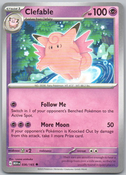 Clefable 036 Normal Psychic Card - 151