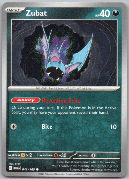 Zubat 041 Normal Darkness Card - 151