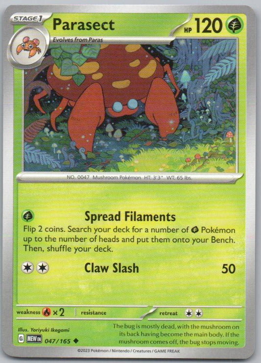 Parasect 047 Normal Grass Card - 151
