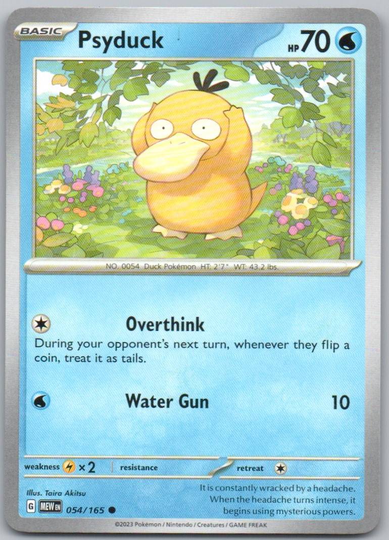 Psyduck 054 Normal Water Card - 151