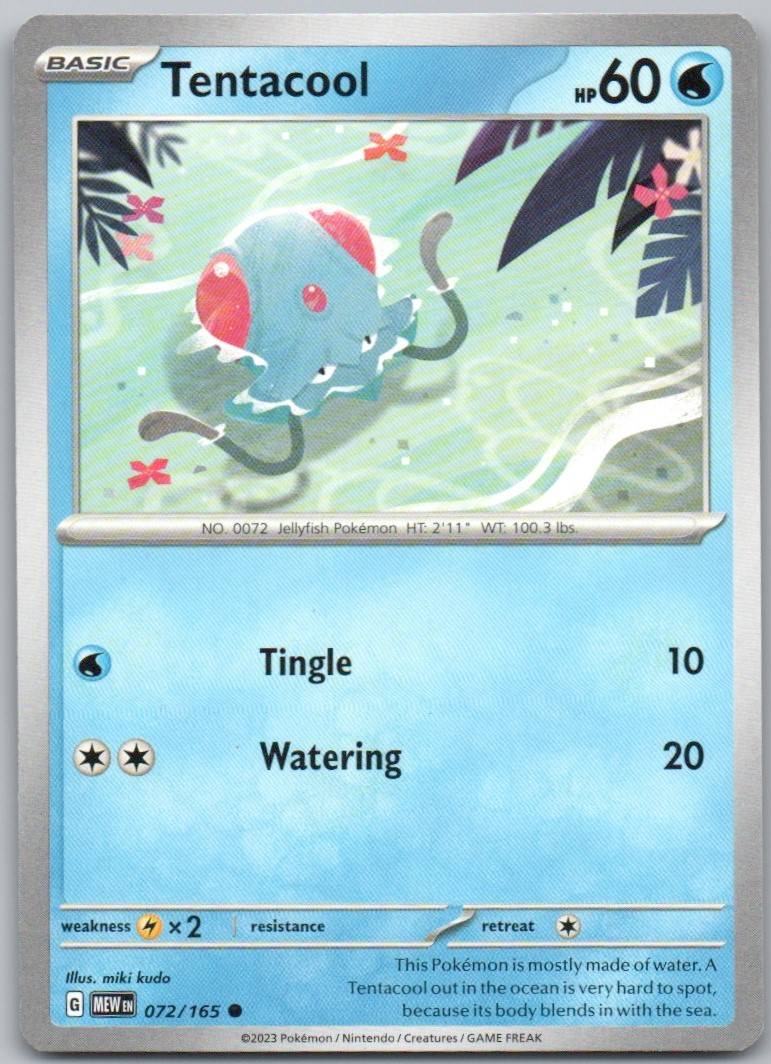 Tentacool 072 Normal Water Card - 151