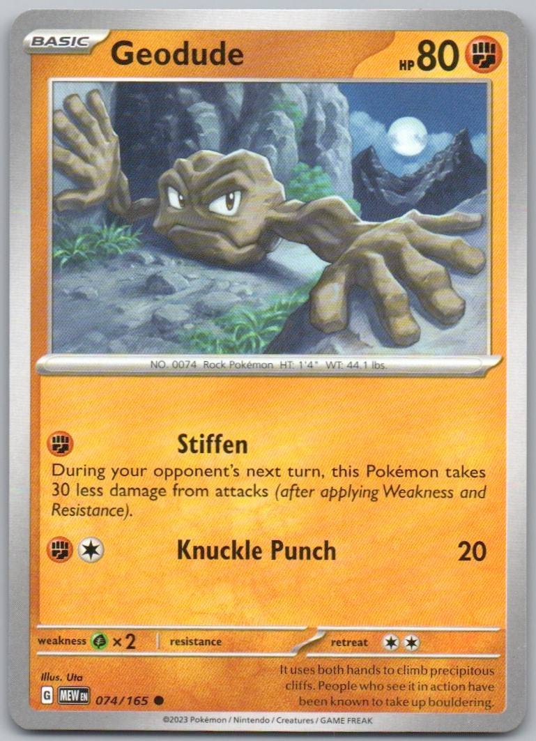 Geodude 074 Normal Fighting Card - 151