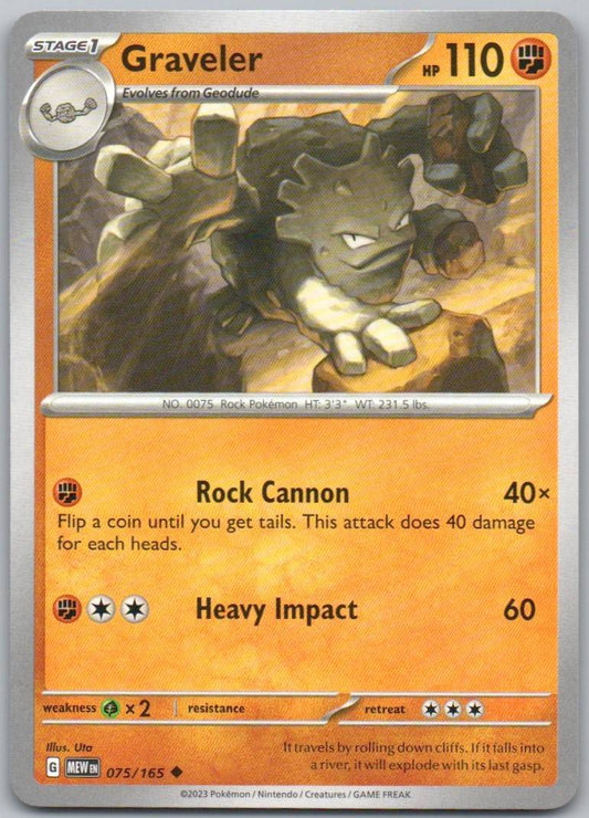 Graveler 075 Normal Fighting Card - 151