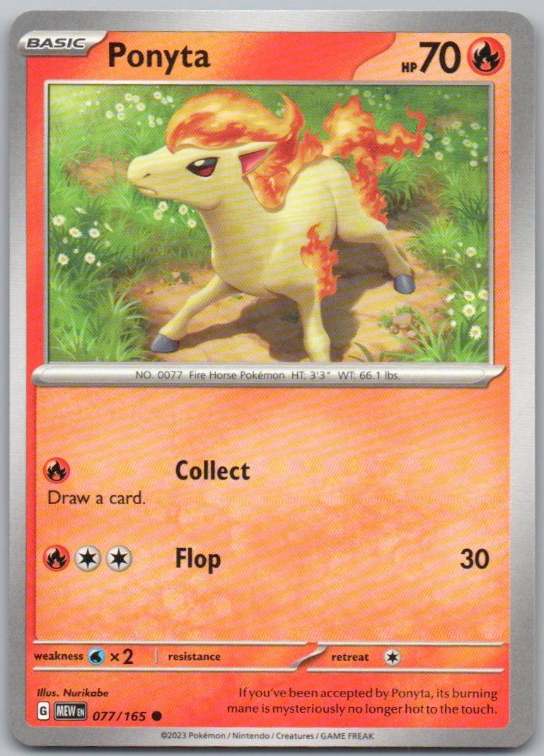 Ponyta 077 Normal Fire Card - 151