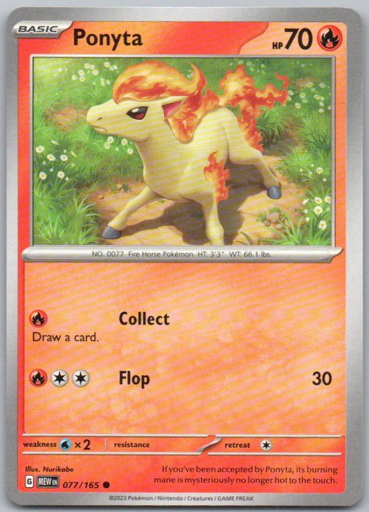 Ponyta 077 Normal Fire Card - 151